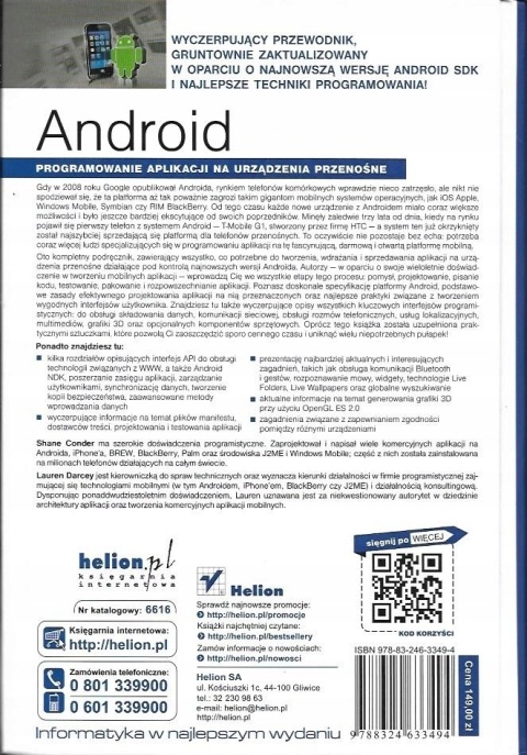 Android. Programowanie aplikacji na urządzenia przenośne Darcey Lauren