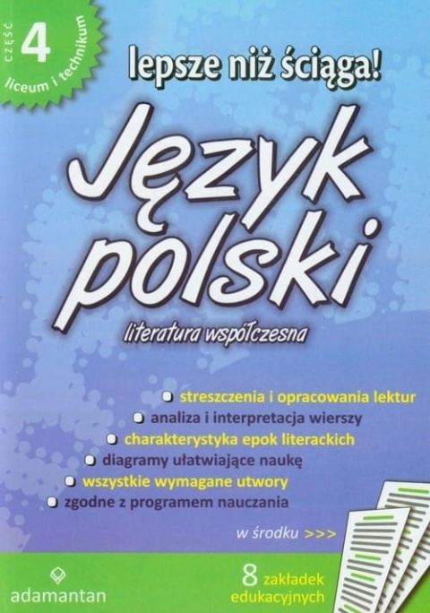 Lepsze niż ściąga! Język polski LO cz. 4