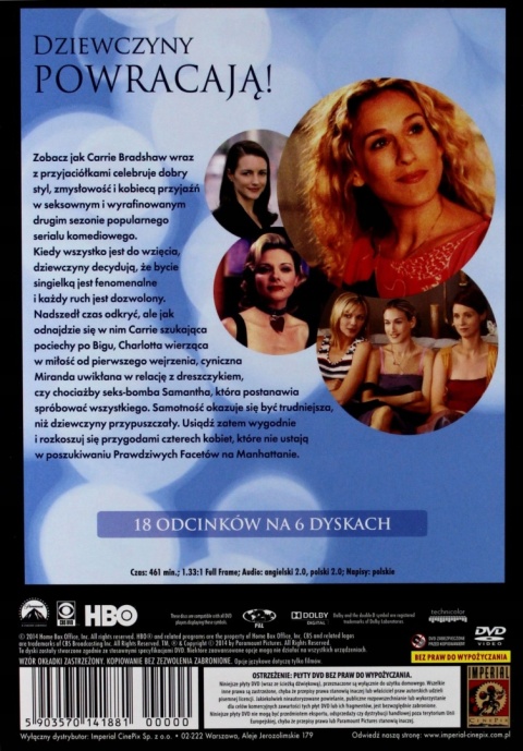 Seks w wielkim mieście sezon 2 płyta DVD