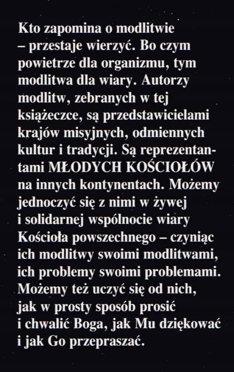 Modlimy się z młodymi z młodych Kościołów opr. WALDEMAR WESOŁY SVD