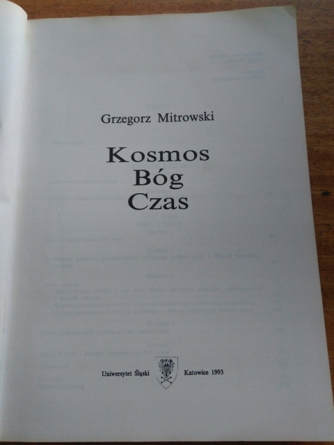 Kosmos Bóg czas Grzegorz Mitrowski