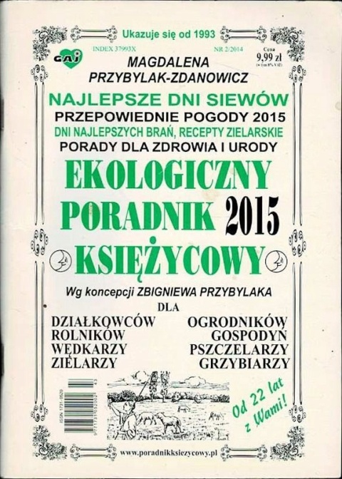 Ekologiczny Poradnik Księżycowy 2015 1 / 2014