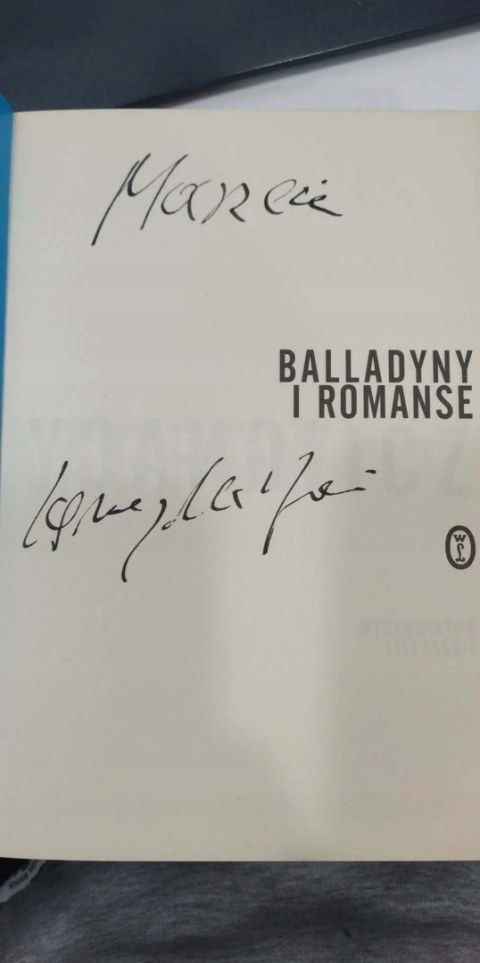 Balladyny i romanse Ignacy Karpowicz (dedykacja autora)