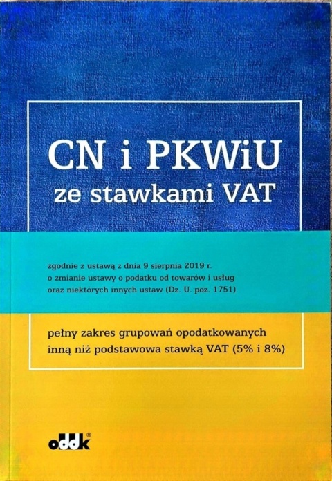 CN i PKWiU ze stawkami VAT BDB